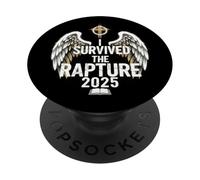I Survived The Rapture 2025 Christian Faith Jesus Christ PopSockets Adhesive PopGrip