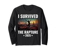 I Survived The Rapture 2025 Funny Apocalypse End Times Joke Long Sleeve T-Shirt