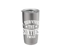 I Survived The Sixties Twice 60's Birthday Stainless Steel Insulated Tumbler