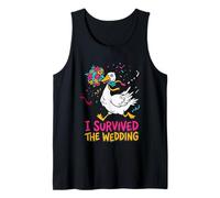 I Survived The Wedding Chaotic Goose Doodle Art Tank Top