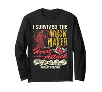 I Survived The Widow Maker Heart Attack Heart Disease Long Sleeve T-Shirt