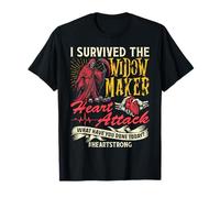 I Survived The Widow Maker Heart Attack Heart Disease T-Shirt