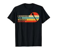 I Survived The Wooden Spoon Funny Wooden Spoon Survivor T-Shirt, Men, Black, 5X-Large