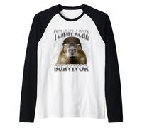 i Survived Today's Tummy ache Capybara - Lactose Tolerant Raglan Baseball Tee