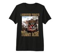 i Survived Today's Tummy ache cat - Lactose Tolerant Premium T-Shirt