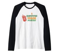 I Survived Vogon Poetry Vintage Design Raglan Baseball Tee