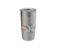 I Swear I Did Not Get Bitten Shark Zombie Halloween Stainless Steel Insulated Tumbler