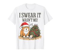 I Swear It WASN’t Me Christmas Cat Lovers Funny Holiday Xmas T-Shirt