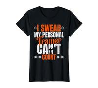 I Swear My Personal Trainer Can t Count Value Graphic T-Shirt, Women, Black, M