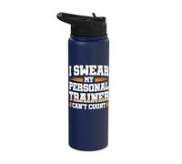 I Swear My Personal Trainer Can't Count Stainless Steel Insulated Water Bottle