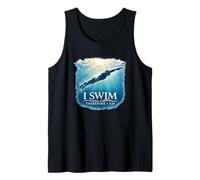 I Swim Therefore I Am Swimmer Underwater Philosophy Tank Top