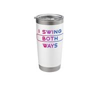 I Swing Both Ways Bi Pride Bisexual Flag Colors Stainless Steel Insulated Tumbler