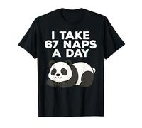 I Take 67 Naps A Day Funny Panda Bear Six Seven Meme T-Shirt