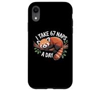 I Take 67 Naps A Day Funny Red Panda Meme Six Seven Case for iPhone XR
