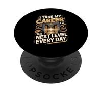 I Take My Career To The Next Level Every Day Elevator PopSockets Adhesive PopGrip
