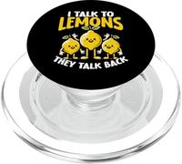 I Talk To Lemons They Talk Back Citrus Pun PopSockets PopGrip for MagSafe