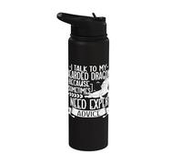 I Talk to My Bearded Dragon Need Expert Advice Reptile Stainless Steel Insulated Water Bottle