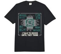 I Talk to Rocks Until They Think CPU Programmer Coding Comfort Colors Adult Heavyweight T-Shirt