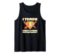 I Teach ASL What's Your Superpower Hand Talking ASL Teacher Tank Top