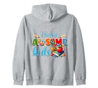 I Teach AU-SOME Kids Autism Teacher Support Zip Hoodie