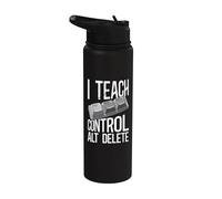 I Teach Control Alt Delete Computer Programming Stainless Steel Insulated Water Bottle