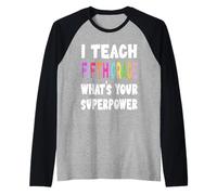 I Teach Fifth Grade What's Your Superpower 5th Grade Teacher Raglan Baseball Tee