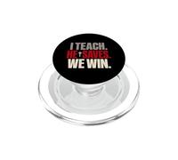I Teach He Saves We Win Christian Teacher Faith PopSockets PopGrip for MagSafe