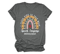 I Teach Kids to Talk Back Crew Neck T-Shirt Speech Therapist Graphic T-Shirts for SLP Teacher Pullover Sexy, gray, 3XL