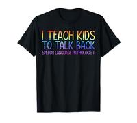 I Teach Kids to Talk Back - Support Autism Awareness SLP T-Shirt
