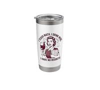 I Teach Math I Drink Wine I Have No Regrets Stainless Steel Insulated Tumbler