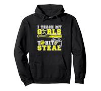 I Teach My Girls To Hit And Steal | Softball Coach Pullover Hoodie