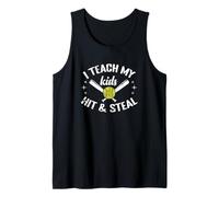 I Teach My Kids Hit & Steal Softball Mom Tank Top