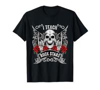 I Teach Rockstars Lets Rock Vintage Retro Rock Music Teacher T-Shirt