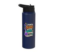 I Teach Science Because Math Teachers Need Heroes Too Stainless Steel Insulated Water Bottle