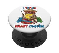 I Teach Smart Coquies Funny Puerto Rico Teacher Coqui Frog PopSockets Adhesive PopGrip
