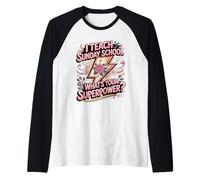 I Teach Sunday School What's Your Superpower Raglan Baseball Tee