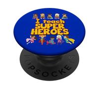 I Teach Super Heroes Comic Book Hero Teacher PopSockets Adhesive PopGrip