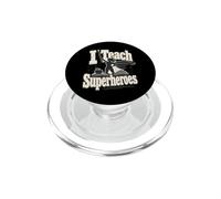 I Teach Superheroes Teacher Stencil PopSockets PopGrip for MagSafe