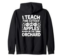 I Teach the Cutest Apples in the Orchard Cute Fall Teacher Zip Hoodie