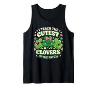 I Teach The Cutest Clovers in Patch St Patrick's Day Teacher Tank Top