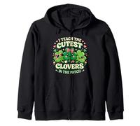 I Teach The Cutest Clovers in Patch St Patrick's Day Teacher Zip Hoodie