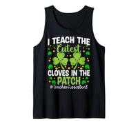 I Teach The Cutest Clovers St Patricks Day Teacher Assistant Tank Top