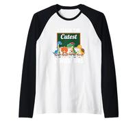 I Teach The Cutest Dinosaurs School Raglan Baseball Tee