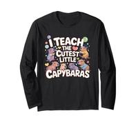 I Teach The Cutest Little Capybaras Funny Animal Long Sleeve T-Shirt