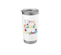 I Teach The Cutest Little Ladybugs Colorful Cute School Fun Stainless Steel Insulated Tumbler