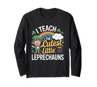 I Teach The Cutest Little Leprechauns Teacher St Patrick Mom Long Sleeve T-Shirt