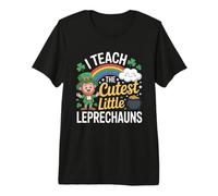 I Teach The Cutest Little Leprechauns Teacher St Patrick Mom Premium T-Shirt