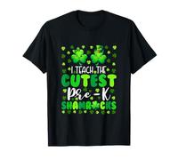 I Teach The Cutest Pre - K Shamrocks Patrick's Day Teacher T-Shirt