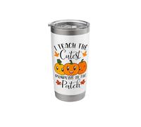 I Teach The Cutest Pumpkins in The Patch Teacher Fall Autumn Stainless Steel Insulated Tumbler
