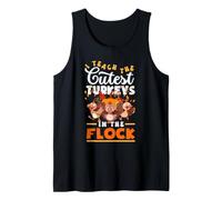 I Teach The Cutest Turkeys Thanksgiving Fall Teacher Women Tank Top